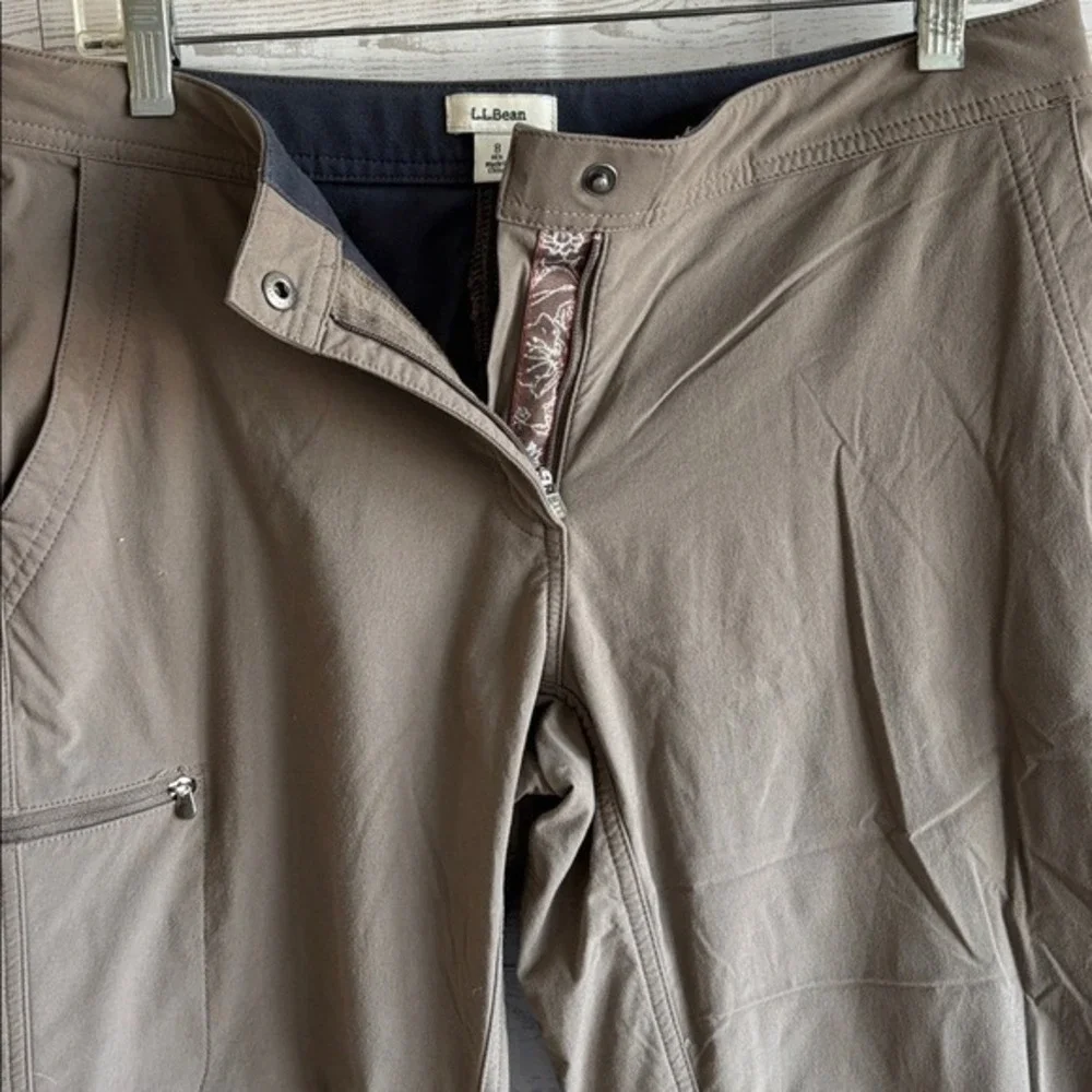 LL Bean Comfort Trail Pants Lined Ash Brown hiking camping cabin 31